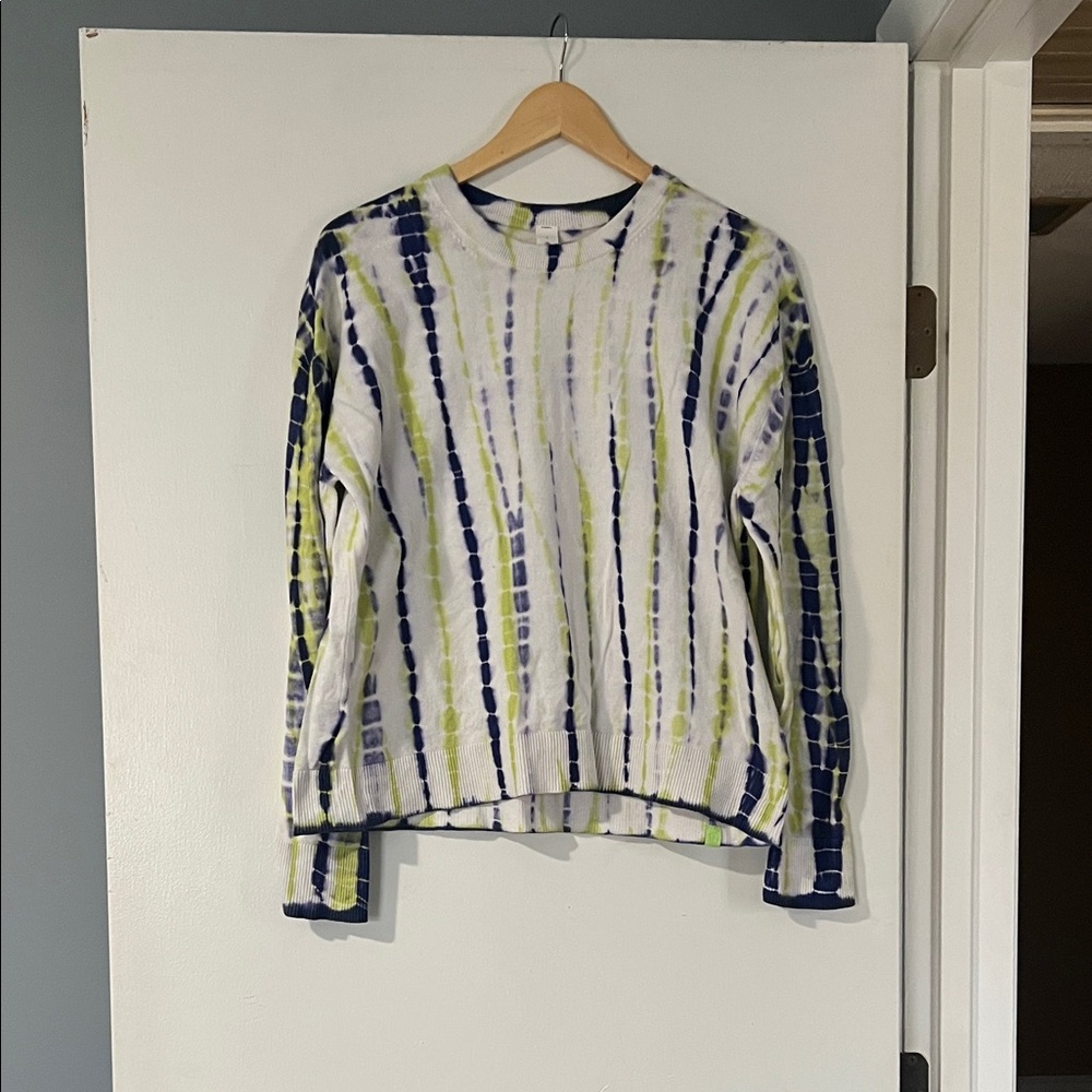 lululemon athletica Tie-Dye Crew Neck Sweater - Blue and Yellow
